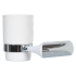 Стакан для зубных щёток Swensa Lock SWR-6600-03-CRM, подвесной, керамика/металл, цвет белый/хром