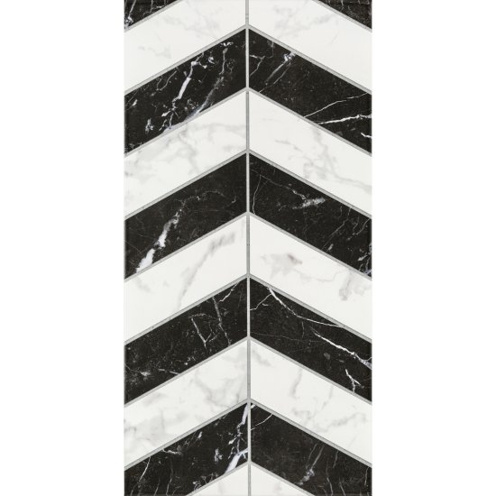 Плитка облицовочная Lavelly Eterno Motivo Accento черно-белая 598x298x8,5 мм (8 шт.=1,425 кв.м)
