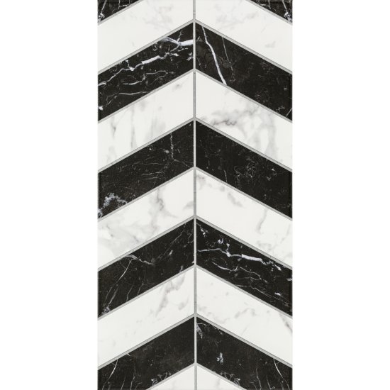 Плитка облицовочная Lavelly Eterno Motivo Accento черно-белая 598x298x8,5 мм (8 шт.=1,425 кв.м)
