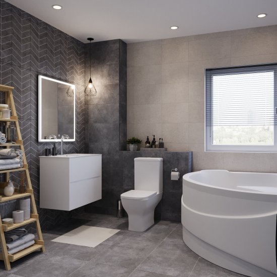 Плитка облицовочная Lavelly Eterno Motivo Parete серая 598x298x8,5 мм (8 шт.=1,425 кв.м)