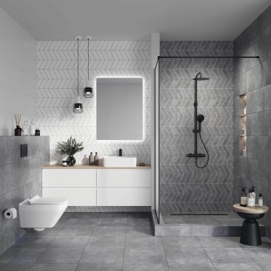 Плитка облицовочная Lavelly Eterno Motivo Parete серая 598x298x8,5 мм (8 шт.=1,425 кв.м)