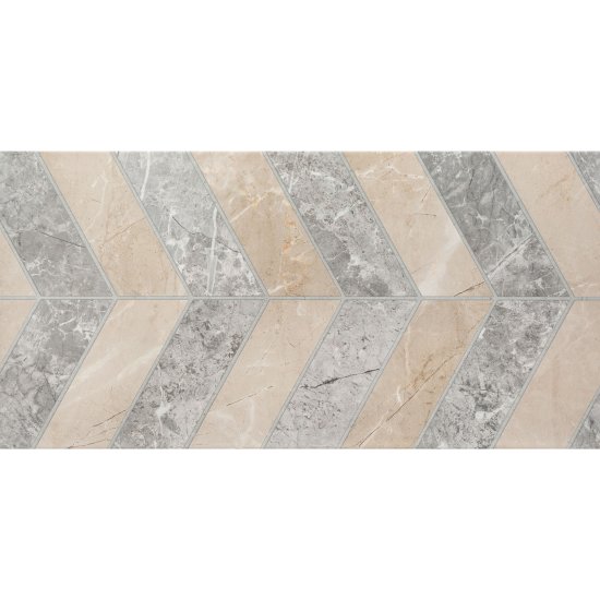 Плитка облицовочная Lavelly Eterno Motivo Calmo серо-бежевая 598x298x8,5 мм (8 шт.=1,425 кв.м)