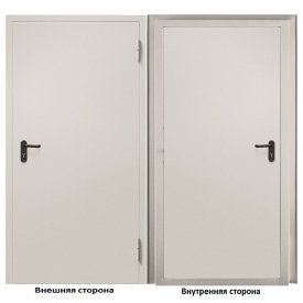 Дверь противопожарная Промет ДП-EIS-60 глухая правая серый RAL 7035 850х2050 мм