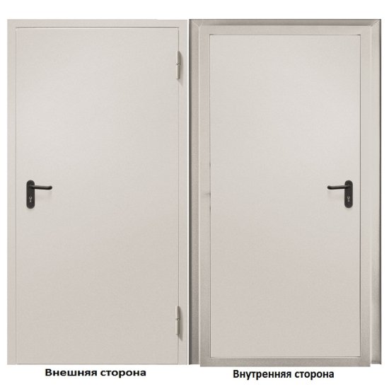 Дверь противопожарная Промет ДП-EIS-60 глухая правая серый RAL 7035 850х2050 мм