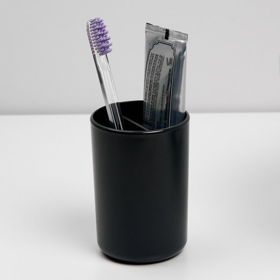 Стакан для ванной Ambient Flux настольный двойной пластик черный графит (AFX037ABSBGR)