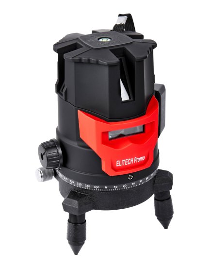 Уровень лазерный Elitech ПЛ 10-4В-ЗЕЛ зеленый луч, 25 м