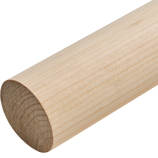 Поручень круглый сращенный хвоя Экстра 47x20x3000 мм