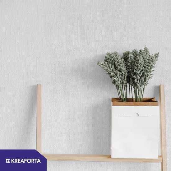 Обои флизелиновые KREAFORTA Рогожка белые 1.06 м IS40450-01А 143 г/м²