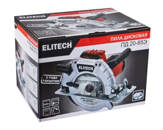 Пила циркулярная сетевая Elitech ПД 20-85Э, 2000 Вт, 235 мм