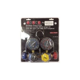 Алюминиевый блок манометров для фриона R134A FORCE 9G4108