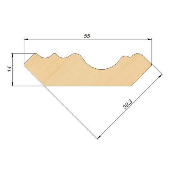 Плинтус 55х14х3000 мм сорт АВ