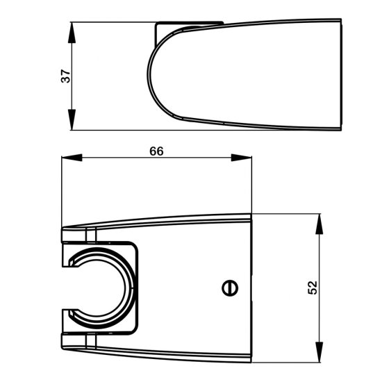 Держатель для лейки Swedbe Hermes с регулировкой наклона пластик хром (5100)