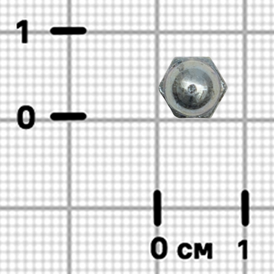 Гайка колпачковая М3 DIN 1587 сталь оцинкованная 60 шт.