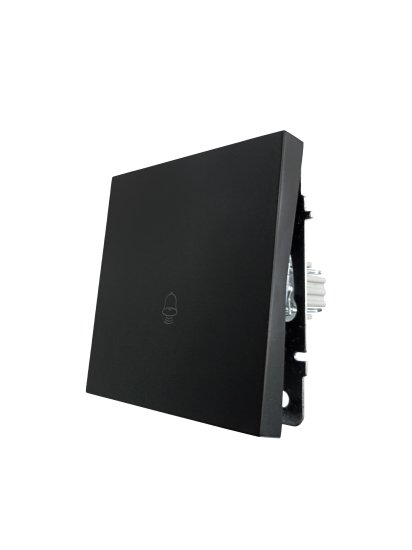 Кнопка для дверного звонка проводная Lezard Zima цвет черный бархат