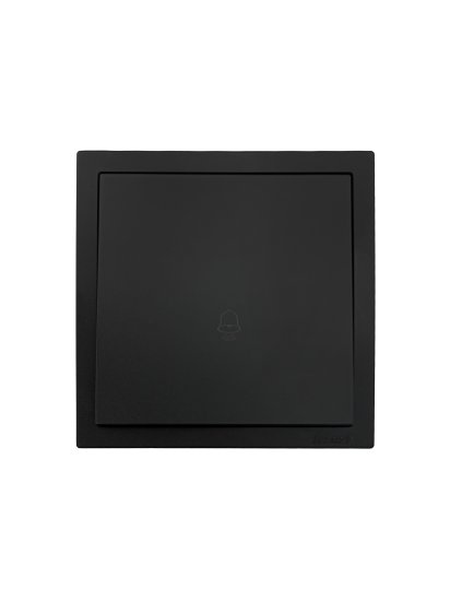 Кнопка для дверного звонка проводная Lezard Zima цвет черный бархат