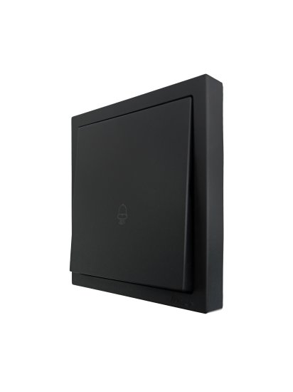 Кнопка для дверного звонка проводная Lezard Zima цвет черный бархат