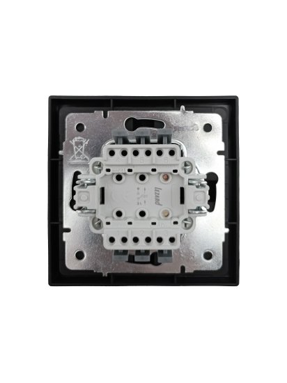 Кнопка для дверного звонка проводная Lezard Zima цвет черный бархат