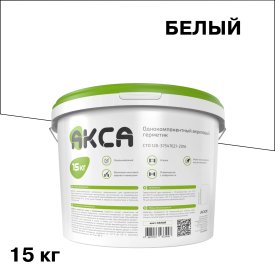 Герметик акриловый для стыков Акса белый 15 кг
