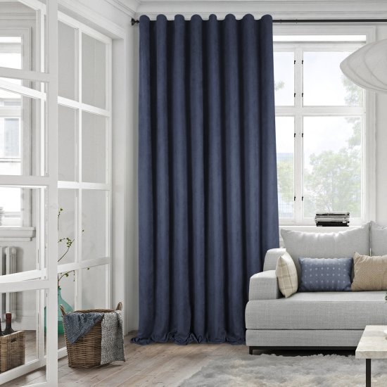 Штора на ленте со скрытыми петлями KREAFORTA Рим 200x310 см цвет темно-синий