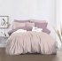 Комплект постельного белья Minimalism 471 евро полисатин бежево-розовый