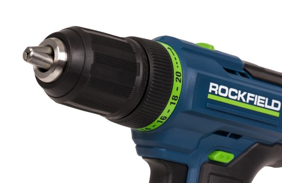 Дрель-шуруповерт аккумуляторная Rockfield RF2002K, 20 В Li-ion 2x2 Ач