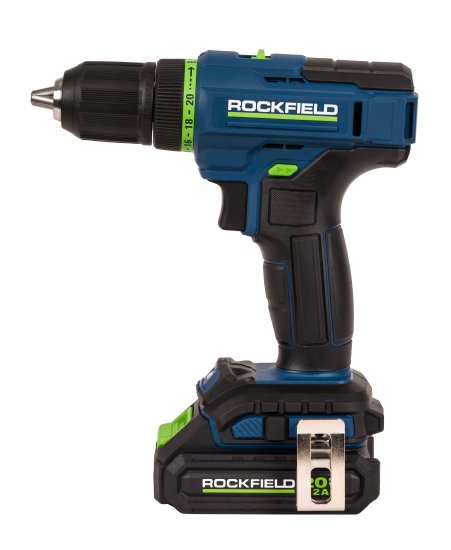 Дрель-шуруповерт аккумуляторная Rockfield RF2002K, 20 В Li-ion 2x2 Ач