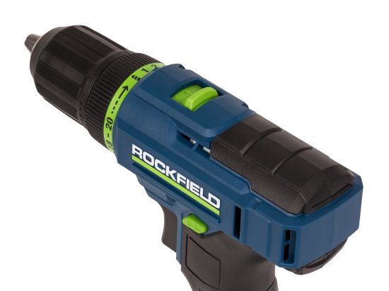 Дрель-шуруповерт аккумуляторная Rockfield RF2002K, 20 В Li-ion 2x2 Ач