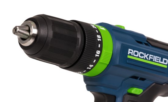 Дрель-шуруповерт аккумуляторная ударная Rockfield RF2052K, 20 В Li-ion 2x2 Ач