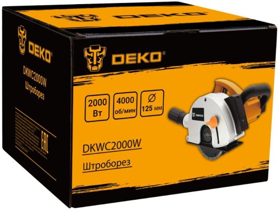 Штроборез Deko DKWC2000W, 2000 Вт, 125 мм