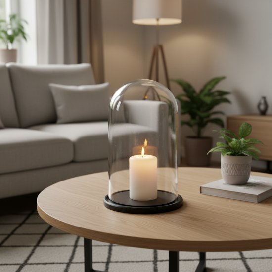 Ваза с подставкой Evis Венсан стекло цвет 25 см