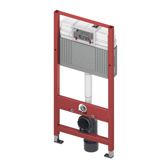 Инсталляция Tece base 2.0 для подвесного унитаза с кнопкой хром со звукоизоляцией (9400412)