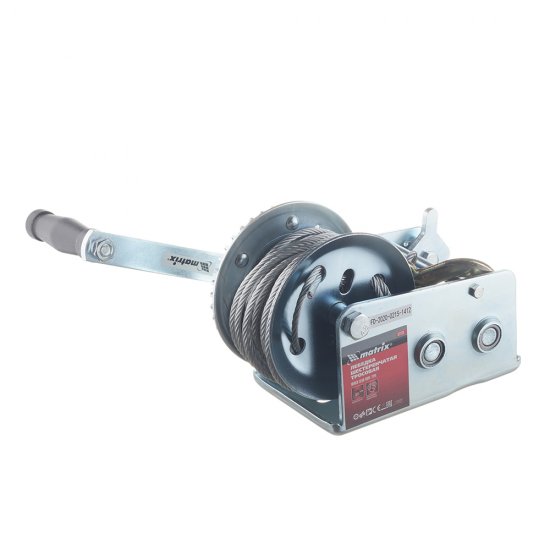 Лебедка шестеренчатая тросовая Matrix 0,8 т (522735)
