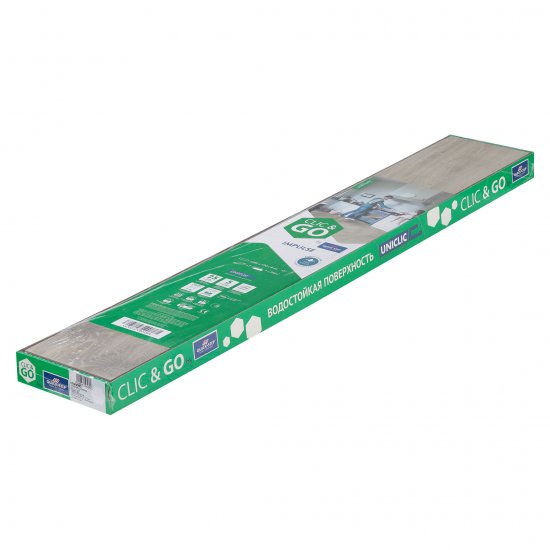 Ламинат 33 класс Clic&Go Impulse дуб льняной 1,596 кв.м 8 мм с фаской влагостойкий