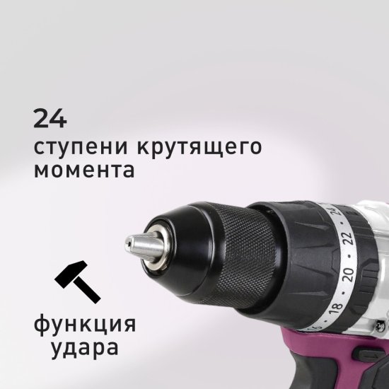 Дрель-шуруповерт ударная аккумуляторная КМ АТОМ 18 В без АКБ и ЗУ (CID-187BL)