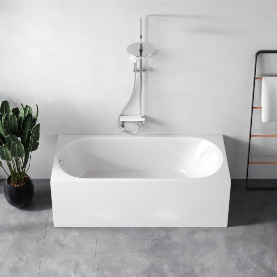 Ванна AM.PM Moxie W9MA-170-070W-A2ROFL с каркасом и сифоном акриловая 170x70 см