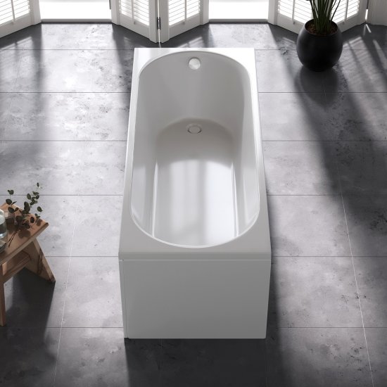 Ванна AM.PM Moxie W9MA-170-070W-A2ROFL с каркасом и сифоном акриловая 170x70 см