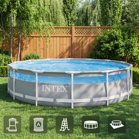 Каркасный бассейн Intex Prism 4.27x1.07 м 12706 л