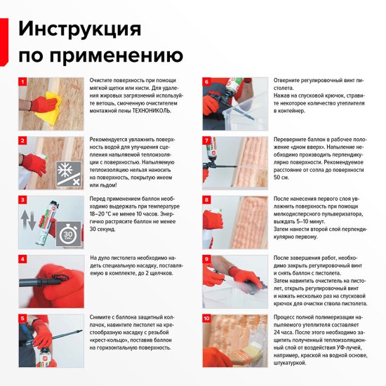 Утеплитель напыляемый полиуретановый Технониколь Master 850 мл