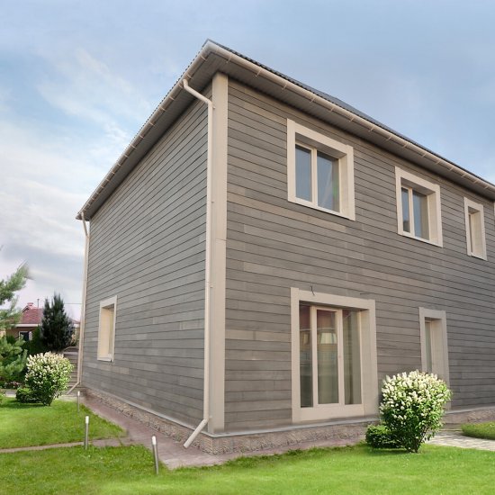 Сайдинг хризотилцементный Фибратек 3000х190 мм серый под покраску КПП