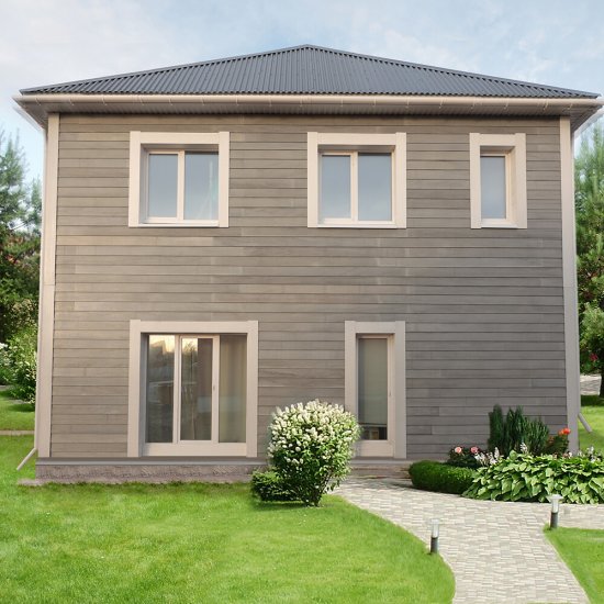 Сайдинг хризотилцементный Фибратек 3000х190 мм серый под покраску КПП