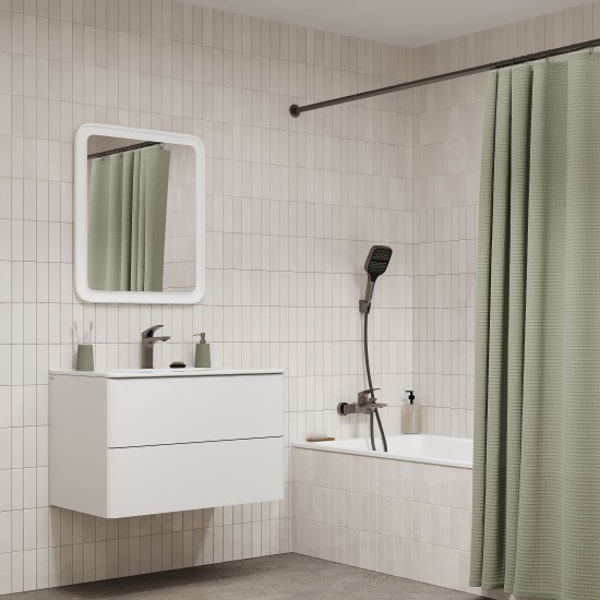 Смеситель для раковины Iddis Lahta LAHGM00i01 однорычажный цвет графит матовый