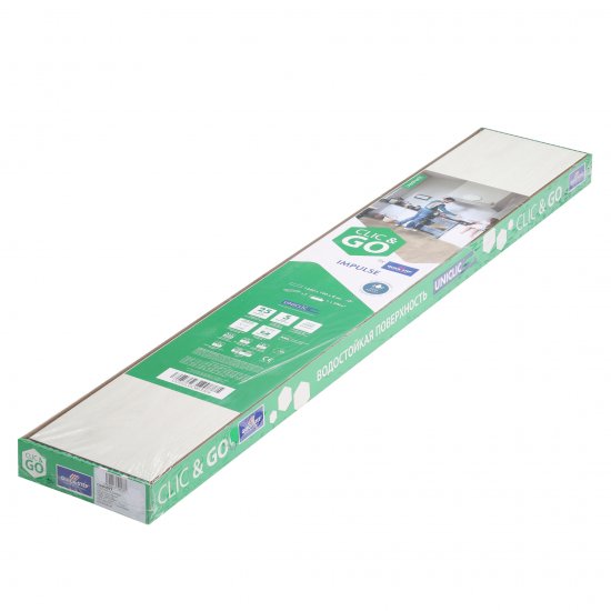 Ламинат 33 класс Clic&Go Impulse дуб дымчато-белый 1200х190х8 мм 1,596 кв.м с фаской влагостойкий