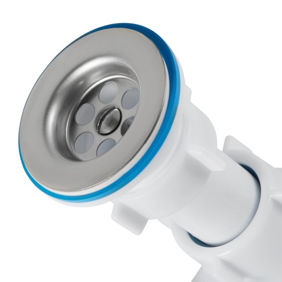 Сифон для раковины АНИ пласт 1 1/4х32 мм с выпуском 40/50 мм с соединением 40/50 мм белый (BM1016)