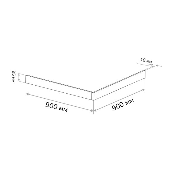 Экран для поддона Ulitka ПВХ 90х90х9,5 см квадрат черный (74104297)