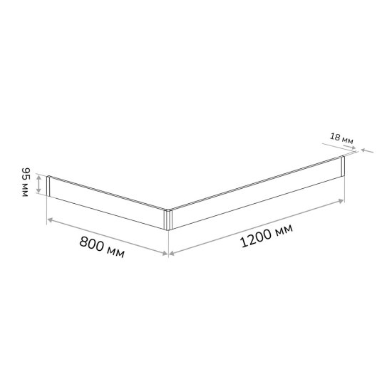 Экран для поддона Ulitka ПВХ 120х80х9,5 см прямоугольник белый (74104294)