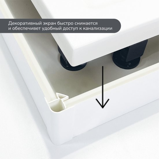 Экран для поддона Ulitka ПВХ 120х80х9,5 см прямоугольник белый (74104294)