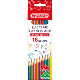 Карандаши цветные Пифагор ЭКО 