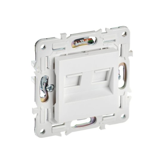 Компьютерная розетка IEK SKANDY двойная RJ45 кат.5E SK-K03W арктический белый