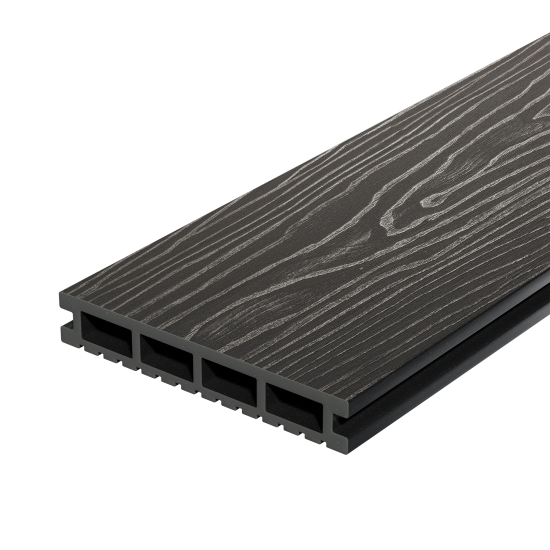 Террасная доска ДПК Decking цвет Жженый кедр 3000x150x24 мм двусторонняя вельвет/структура дерева 0.45 м²