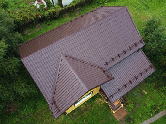 Металлочерепица 0.5 мм ГОСТ 2250x1180 мм RAL 8017 коричневый